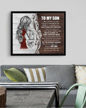 Load image into Gallery viewer, I Closed My Eyes Mom Gift For Son A Hug Framed Matte Canvas
