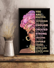 Load image into Gallery viewer, African Woman You Are Beautiful Created Vertical Poster
