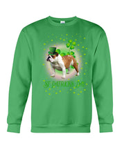 Load image into Gallery viewer, Bulldog Leprechaun Clover St Patrick's Day Gift For Dog Lovers Sweatshirt
