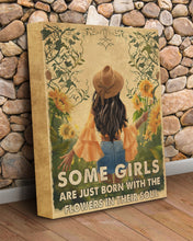 Load image into Gallery viewer, Gift For Women Sunflower Some Girls Are Just Born With The Flower Matte Canvas
