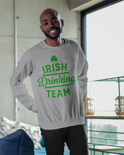 Load image into Gallery viewer, Irsih Drinking Team Green Shamrock St Patrick's Day Sweatshirt

