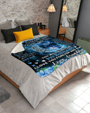 Load image into Gallery viewer, Blue Flower Enjoy The Ride Grandma Gift For Granddaughter Sherpa Blanket
