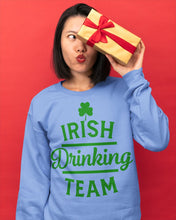 Load image into Gallery viewer, Irsih Drinking Team Green Shamrock St Patrick's Day Sweatshirt
