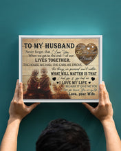 Load image into Gallery viewer, The End Of Our Lives Together Gift For Husband Framed Matte Canvas
