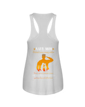 Load image into Gallery viewer, Son Gift For Navy Mom Behind Every Strong Soldier Ladies Flowy Tank
