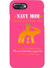 Load image into Gallery viewer, Son Gift For Navy Mom Behind Every Strong Soldier Phone case
