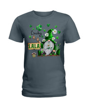 Load image into Gallery viewer, Leprechaun Gnome One Lucky Lala Clover St Patrick's Day Gift Ladies Tee

