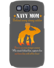Load image into Gallery viewer, Son Gift For Navy Mom Behind Every Strong Soldier Phone case
