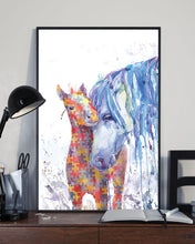Load image into Gallery viewer, Autism Awareness The Love Of Horse Gift Vertical Poster
