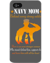 Load image into Gallery viewer, Son Gift For Navy Mom Behind Every Strong Soldier Phone case
