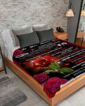 Load image into Gallery viewer, How Can So Much Feeling Red Rose Custom Name Gift For Wife Sherpa Blanket

