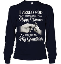Load image into Gallery viewer, God Sent Me My Grandkids Gift For Grandma Unisex Long Sleeve
