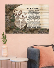Load image into Gallery viewer, Custom Name Gift For Husband Camo Deer The Gift Of You Horizontal Poster
