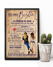 Load image into Gallery viewer, A Friend Is One Gift For Bestie Vertical Poster
