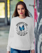 Load image into Gallery viewer, Blue Butterfly Gift For Angel Grandma Your Wings Were Ready Sweatshirt
