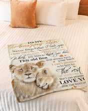 Load image into Gallery viewer, Lion Mom Gift For Son Love You For The Rest Of Mine Fleece Blanket
