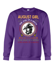 Load image into Gallery viewer, Birthday Gift For August Girl The Soul Of A Witch Sweatshirt
