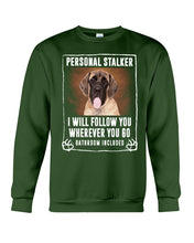 Load image into Gallery viewer, English Mastiff Personal Stalker St. Patrick's Day Printed Mug Sweatshirt
