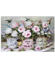 Load image into Gallery viewer, Live By Faith Grow In Grace Walk In Love Horizontal Poster
