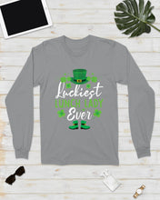 Load image into Gallery viewer, Emerald Green Top Hat And Boot Luckiest Lunch Lady Ever St Patrick's Day Gift Unisex Long Sleeve
