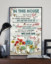 Load image into Gallery viewer, In This Hose We Trust In God Hummingbirds Vertical Poster
