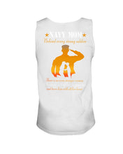Load image into Gallery viewer, Son Gift For Navy Mom Behind Every Strong Soldier Unisex Tank Top
