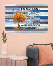 Load image into Gallery viewer, Autumn Tree Hard Times And Good Times Mom Gift For Son Horizontal Poster
