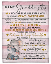 Load image into Gallery viewer, Always Be My Baby Girl Elephant Grandma Gift For Granddaughter Fleece Blanket
