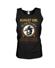 Load image into Gallery viewer, Birthday Gift For August Girl The Soul Of A Witch Unisex Tank Top
