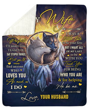Load image into Gallery viewer, I'm Not Perfect Black And White Wolves Gift For Wife Sherpa Blanket
