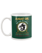 Load image into Gallery viewer, Birthday Gift For August Girl The Soul Of A Witch Mug

