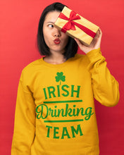 Load image into Gallery viewer, Irsih Drinking Team Green Shamrock St Patrick's Day Sweatshirt
