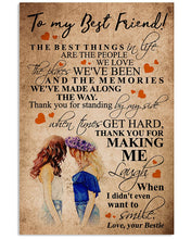 Load image into Gallery viewer, Gift For BFF Thank You For Making Me Laugh Vertical Poster
