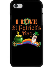 Load image into Gallery viewer, Corgi Sitting On Rainbow I Love St Patrick's Day Gift For Dog Lovers Phone case

