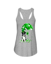 Load image into Gallery viewer, Border Collie Patrick Balloons St. Patrick's Day Color Changing Mug Ladies Flowy Tank
