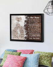 Load image into Gallery viewer, A Couple You Are My World Custom Name Gift For Girlfriend Framed Matte Canvas
