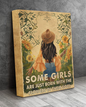 Load image into Gallery viewer, Gift For Women Sunflower Some Girls Are Just Born With The Flower Matte Canvas
