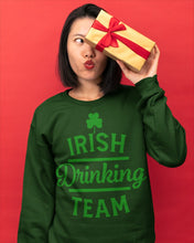 Load image into Gallery viewer, Irsih Drinking Team Green Shamrock St Patrick's Day Sweatshirt
