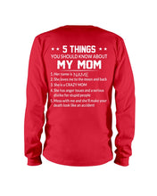 Load image into Gallery viewer, Five Things You Should Know About Mom Unisex Long Sleeve
