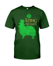 Load image into Gallery viewer, Pomeranian Long On Luck Green St. Patrick's Day Printed Mug Guys Tee
