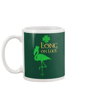 Load image into Gallery viewer, Flamingo Long On Luck Green St. Patrick's Day Printed Mug Mug
