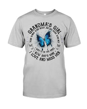 Load image into Gallery viewer, Blue Butterfly Gift For Angel Grandma Your Wings Were Ready Guys Tee
