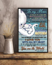 Load image into Gallery viewer, You Are The World Elephant Daughter Gift For Mom Vertical Poster

