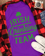 Load image into Gallery viewer, Irsih Drinking Team Green Shamrock St Patrick's Day Guys Tee
