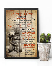 Load image into Gallery viewer, Son Gift For Dad I Love You With All My Heart Vertical Poster
