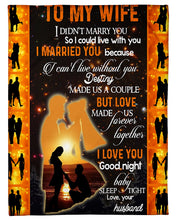 Load image into Gallery viewer, Proposal At Dawn Love Made Us Together Gift For Wife Fleece Blanket
