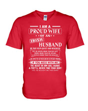 Load image into Gallery viewer, I Am A Proud Wife Of An Irish Husband Gift For Family Guys V-Neck
