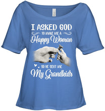 Load image into Gallery viewer, God Sent Me My Grandkids Gift For Grandma Ladies Tee
