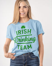 Load image into Gallery viewer, Irsih Drinking Team Green Shamrock St Patrick's Day Guys Tee
