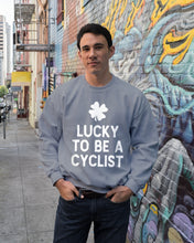 Load image into Gallery viewer, Lucky To Be A Biker Pilot Clover St Patrick's Day Gift Sweatshirt
